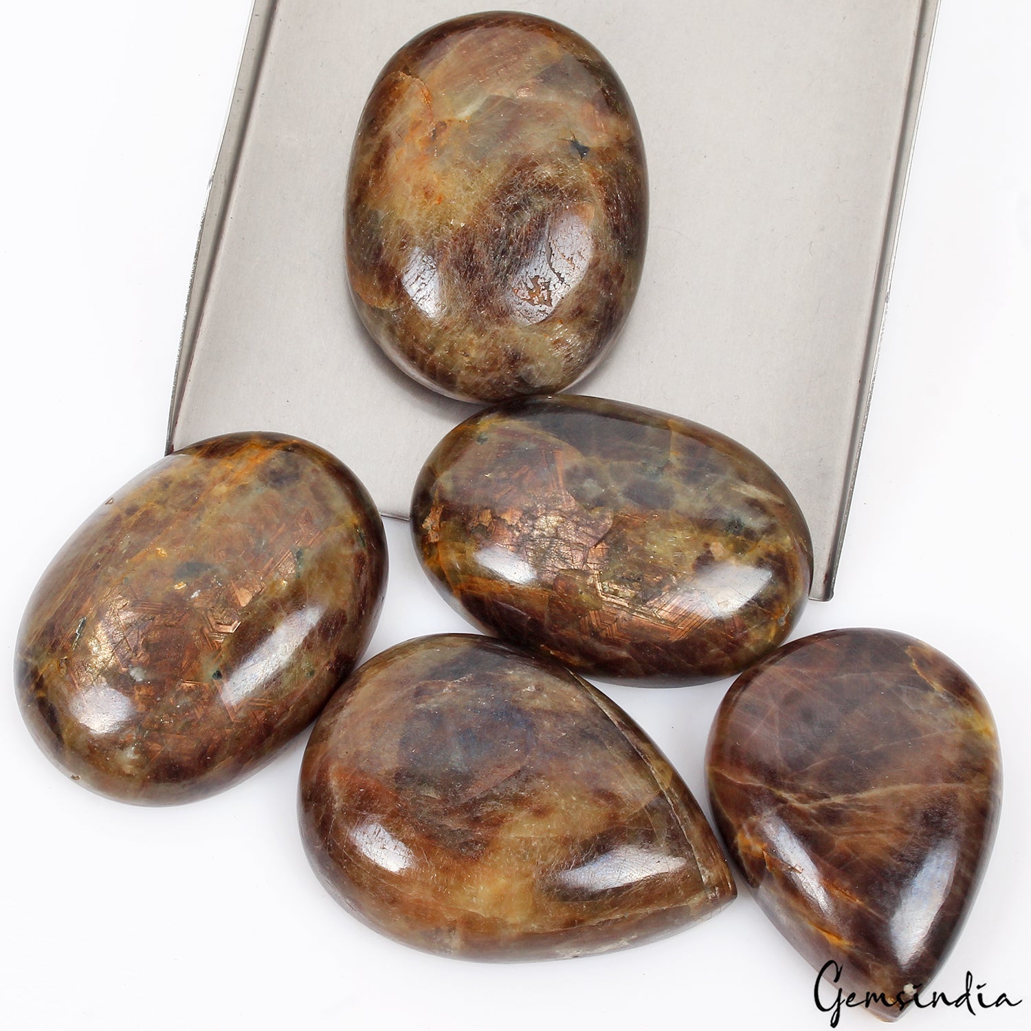 1860 Ct Natural Brown Untreated Sapphire Mix Cab Loose Wholesale Gemstones~5 Pcs