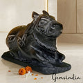 4" Tall Hand Carved Marble Stone Sacred Bull Nandi Worship Idol Figurine Statue