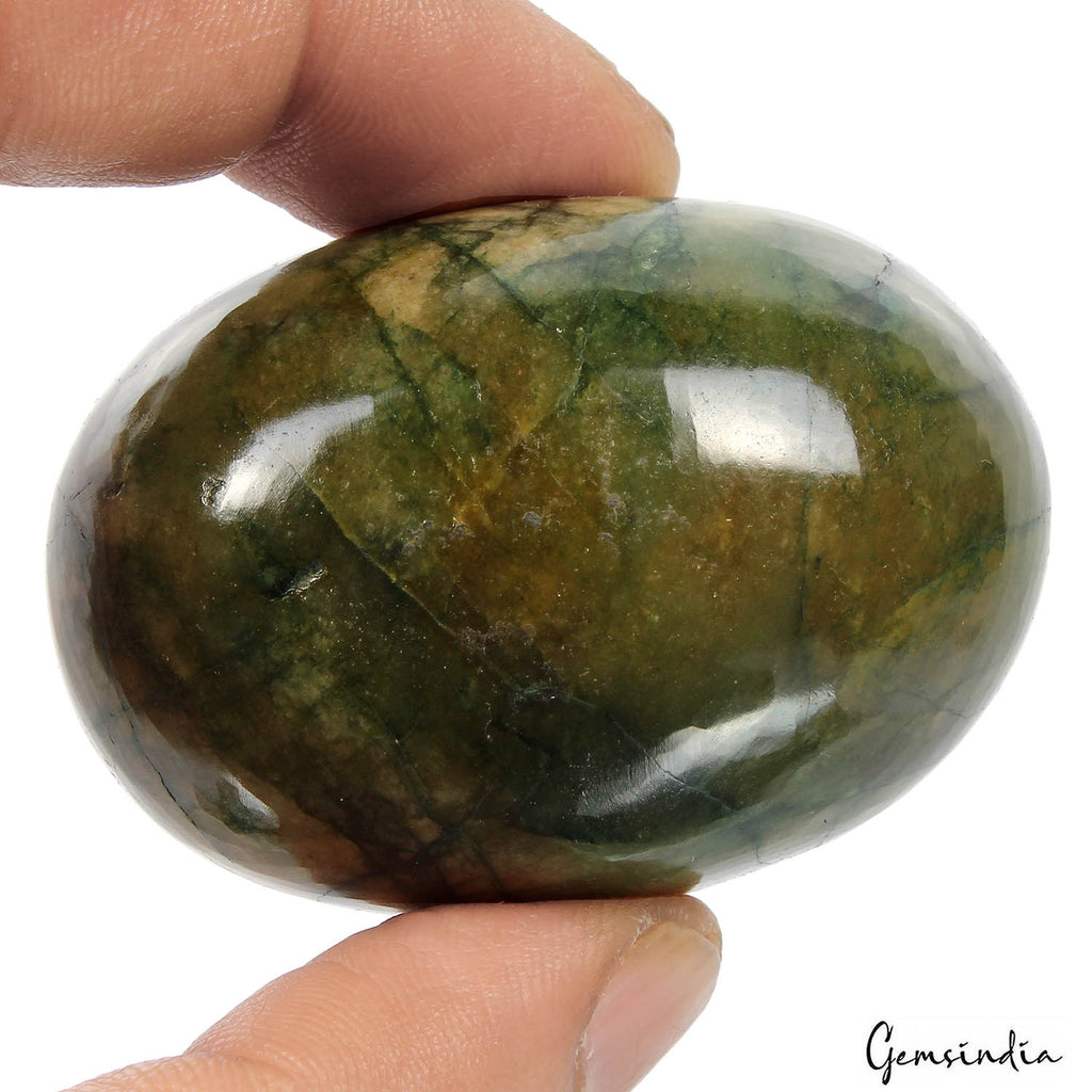 Brazilian Emerald Cabochon, Color Enhanced, Green — 53 x 38 x 27 mm, 410 Ct, Brazil