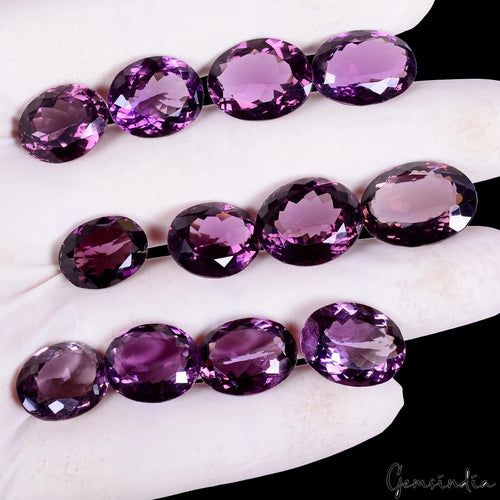 Amethyst Lot, Loose Gemstone, Untreated, Purple — 12 Pieces, 14mm to 18mm, 121.70 Ct, Brazil