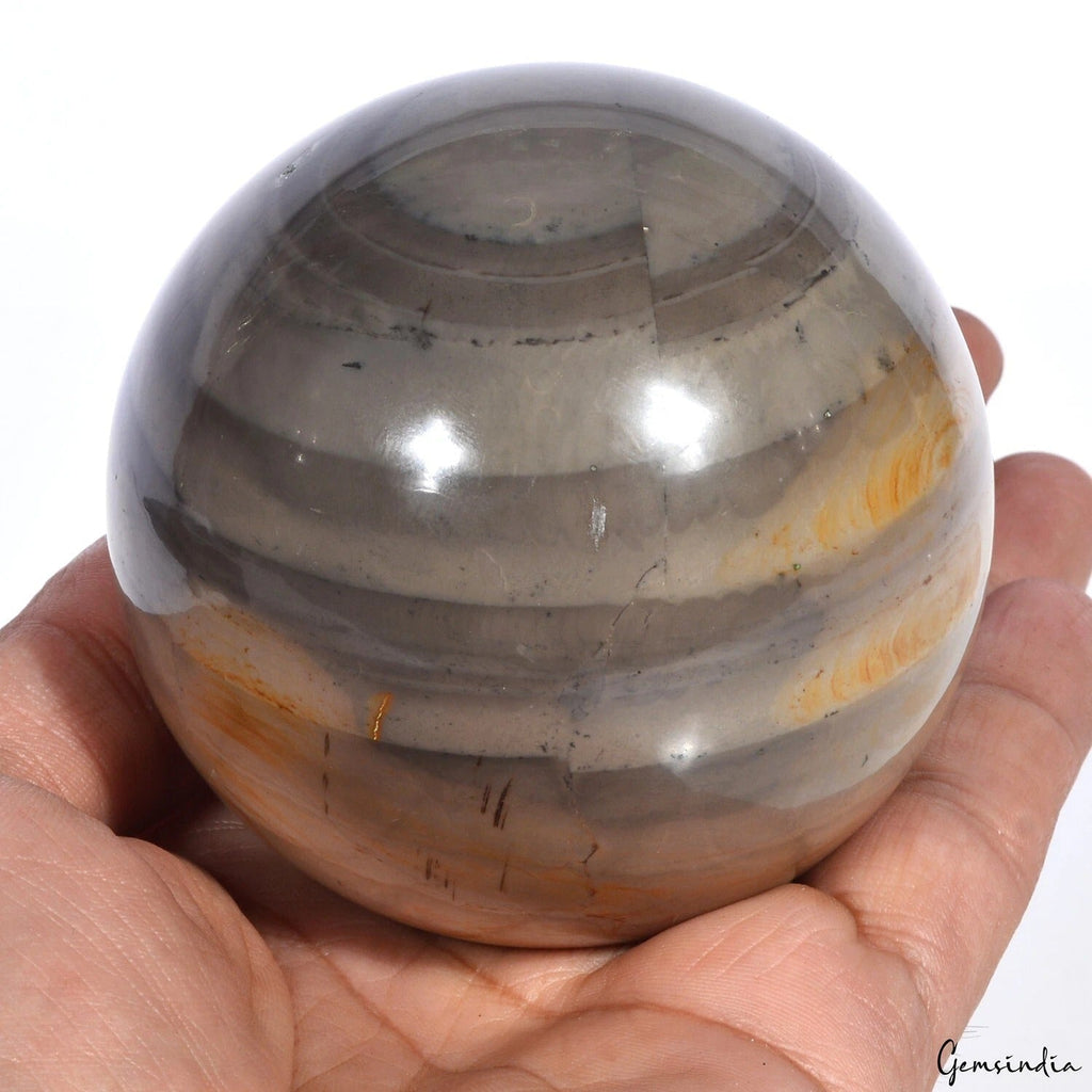 2570 Cts Natural Forest Agate Reiki Crystal Healing Mineral Gemstone Sphere~71mm