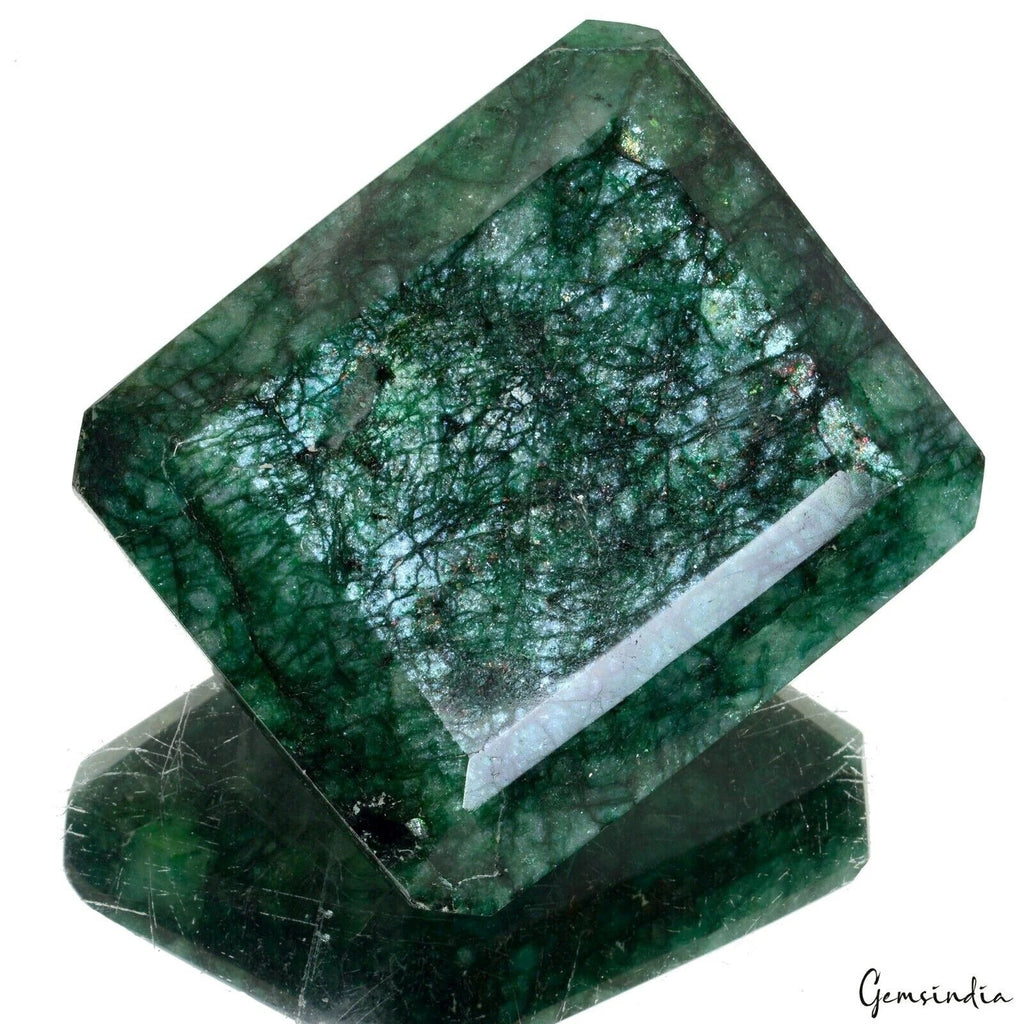 575 Gram Natural Green Emerald Octagon Faceted Cut Earth Mined Loose Gemstone