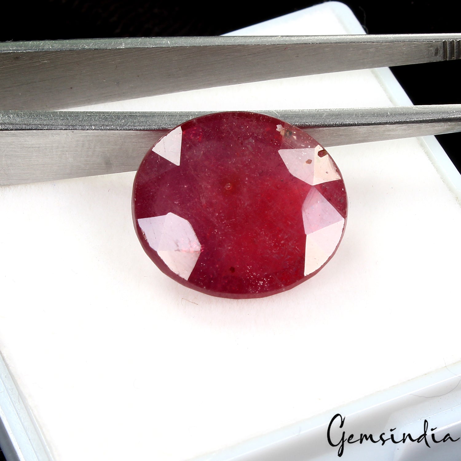 16 Cts Natural Top Red Ruby Oval Certified Mozambique Stunning Loose Gemstone
