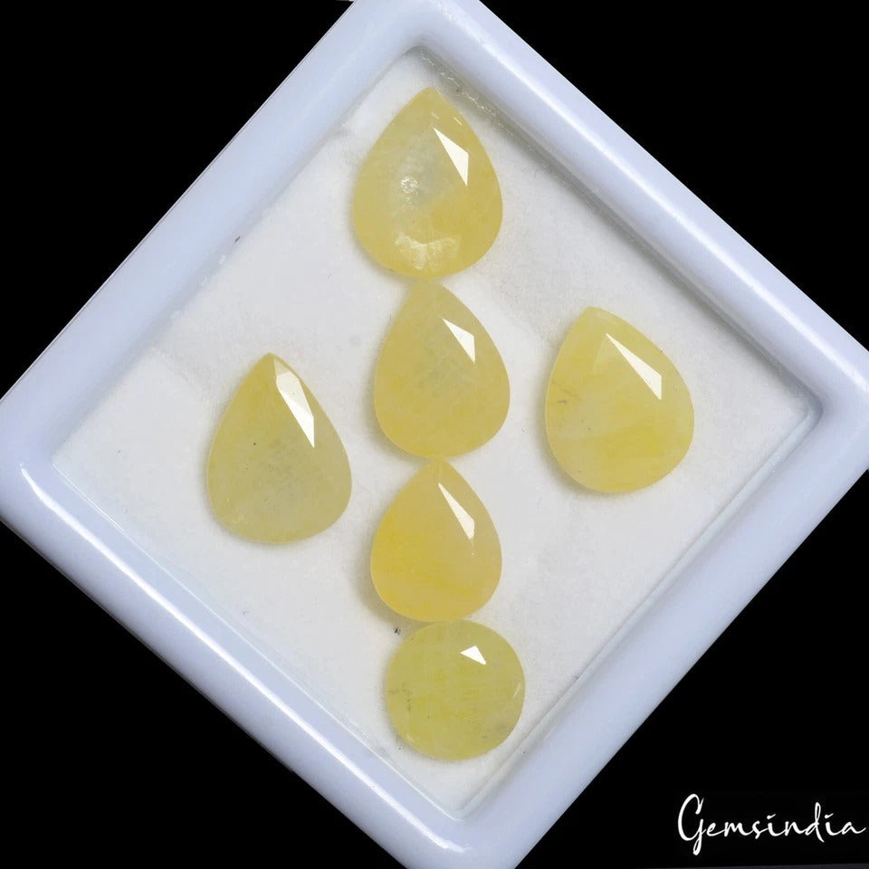 21.20 Ct/6 Pcs Natural Untreated Yellow Sapphire(Pukhraj)Mix Cut Loose Rare Gems