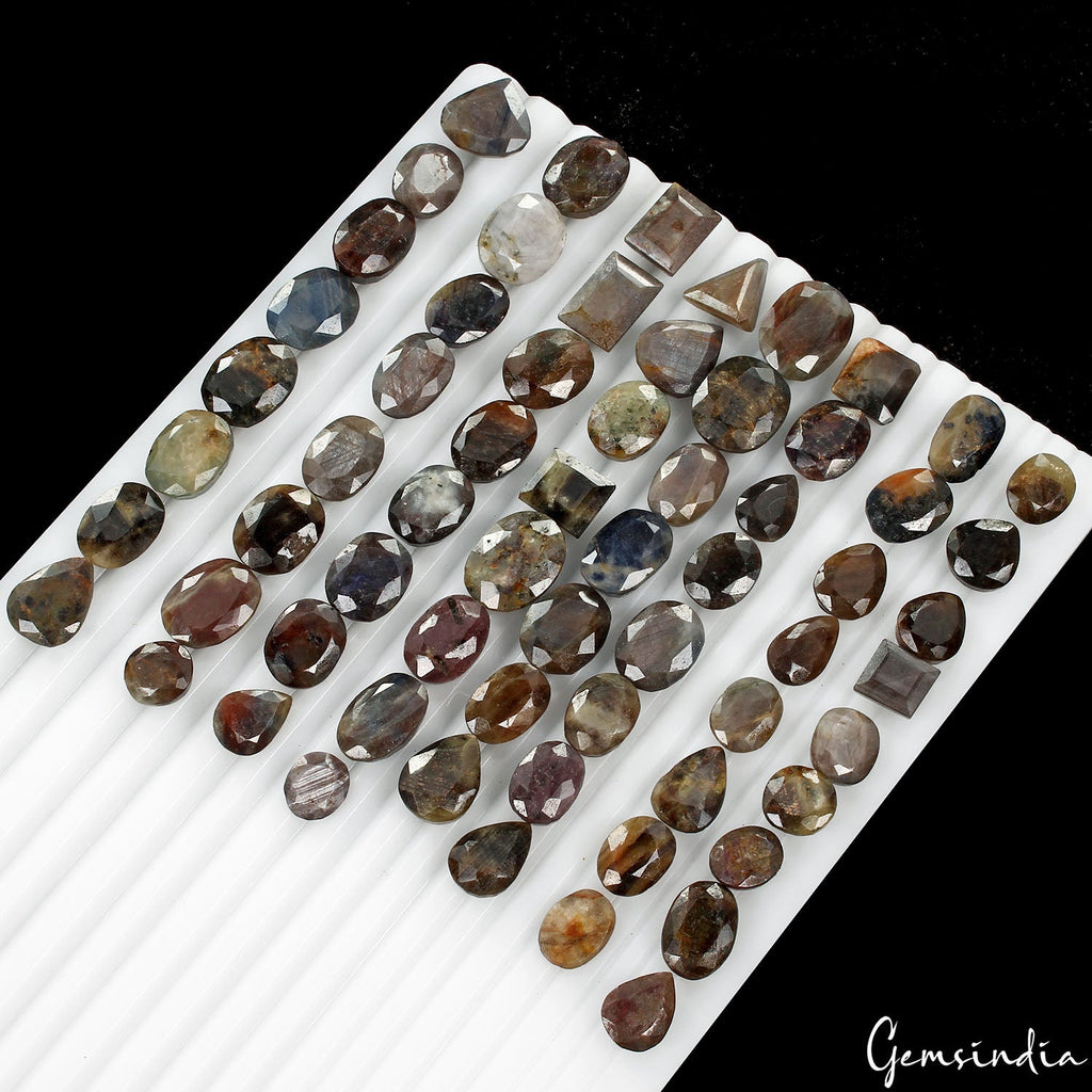 620 Ct Natural Untreated Multi Color Sapphire Mix Cut Loose Unheated Gemstones