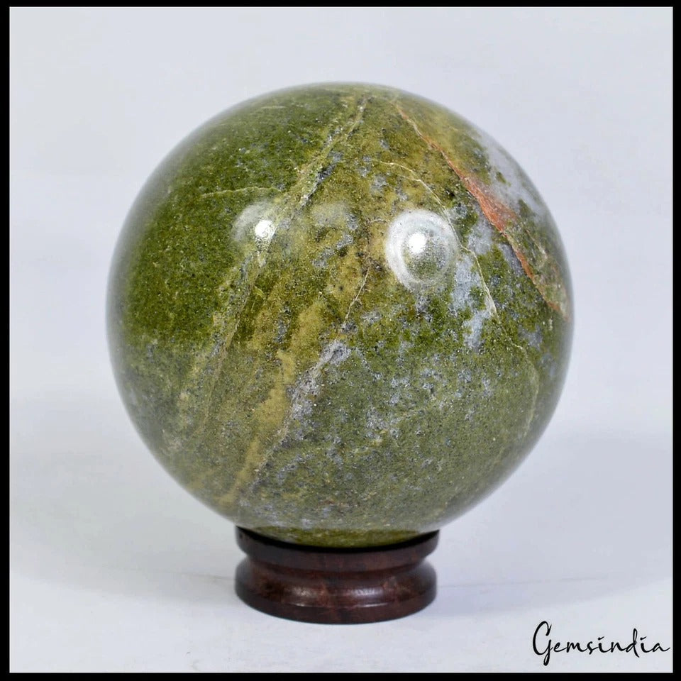 4220 Cts Natural Zoisite Sphere 3.1" Crystal Healing Gemstone Ball for Homedecor