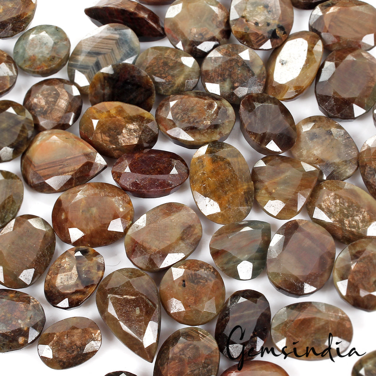 5000 Ct/57 Pc Natural Untreated Brown Sapphire Mix Cut Loose Wholesale Gems Lot