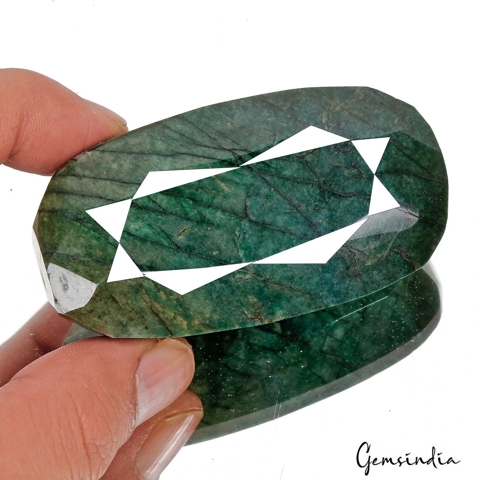 620 Cts Natural Green Brazilian Emerald Oval Faceted Earth Mined Huge Loose Gem