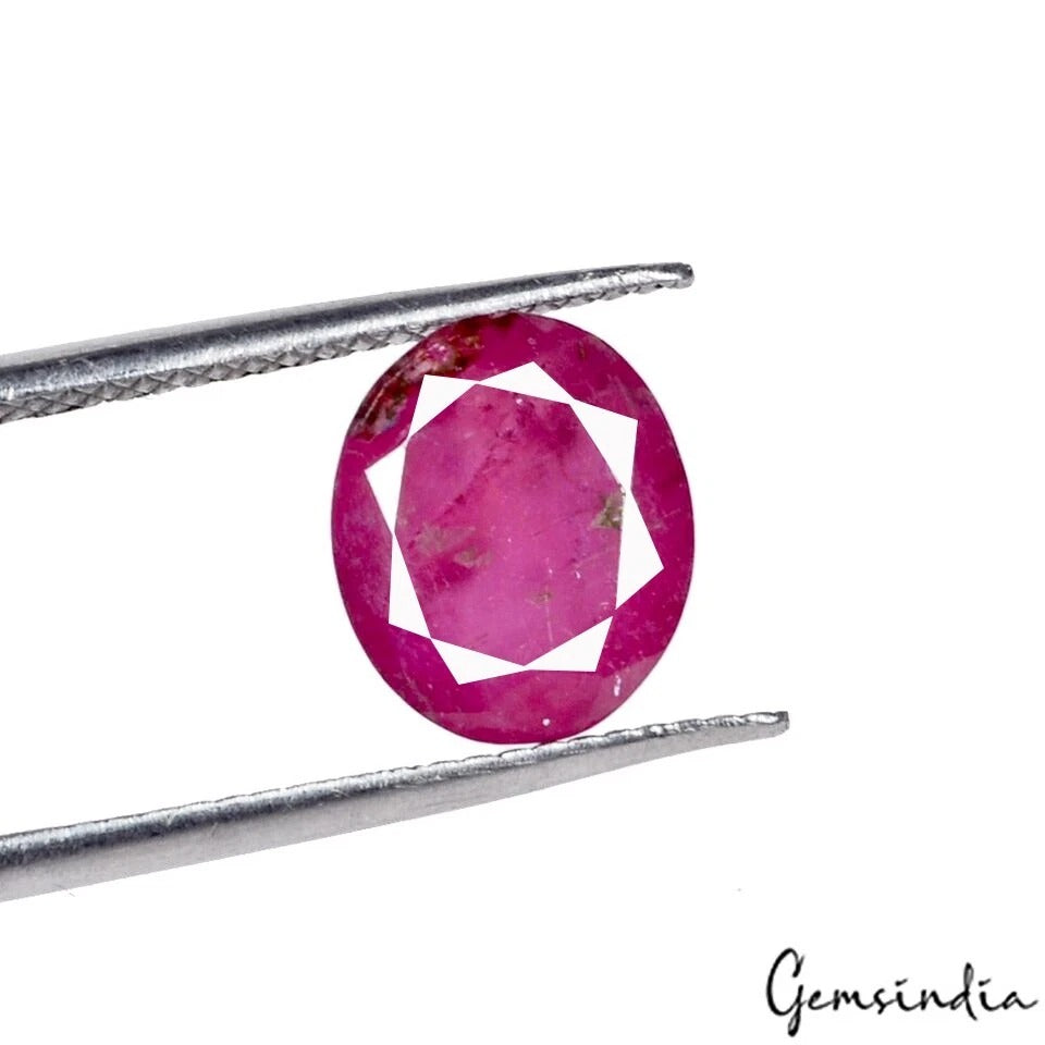 Natural Red Pink Tourmaline Oval Faceted Loose Gems Untreated Gemstone 2.70 Cts