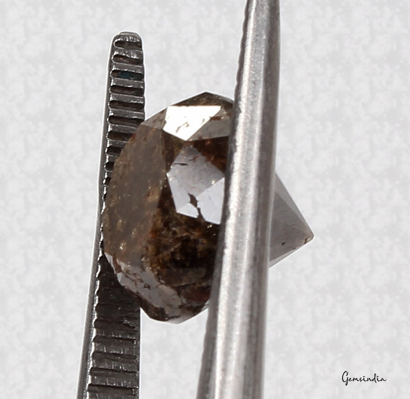 3.56 Ct Natural Salt and Pepper Brown Diamond – Rare Round Shape Loose Diamond