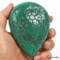 Certified 1740 Ct Natural Brazilian Green Emerald Pear Cut Carved Loose Huge Gem