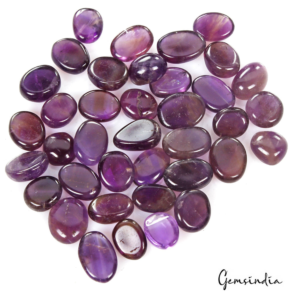 Certified 124.30 Cts/38 Pcs Natural Untreated Purple Amethyst Mixed Cab Gems Lot