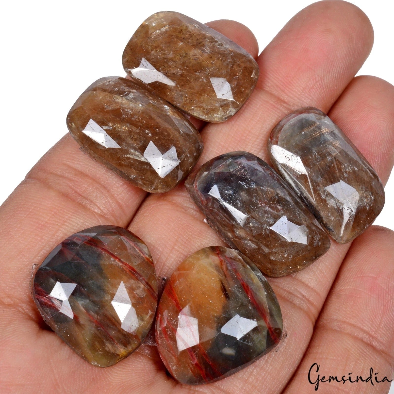 Sapphire Lot, Loose Gemstone, Untreated — 6 Pieces, 23mm to 26mm, 153.60 Ct