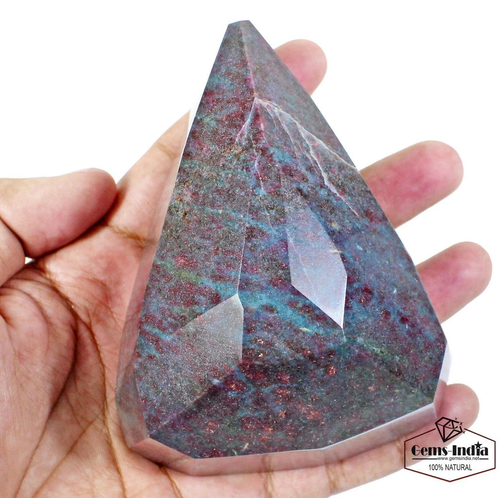Ruby Kyanite Loose Gemstone, Pear Faceted, Untreated — 4.5X3.5X2.3 Inches, 5100 Ct (1.02 Kg)