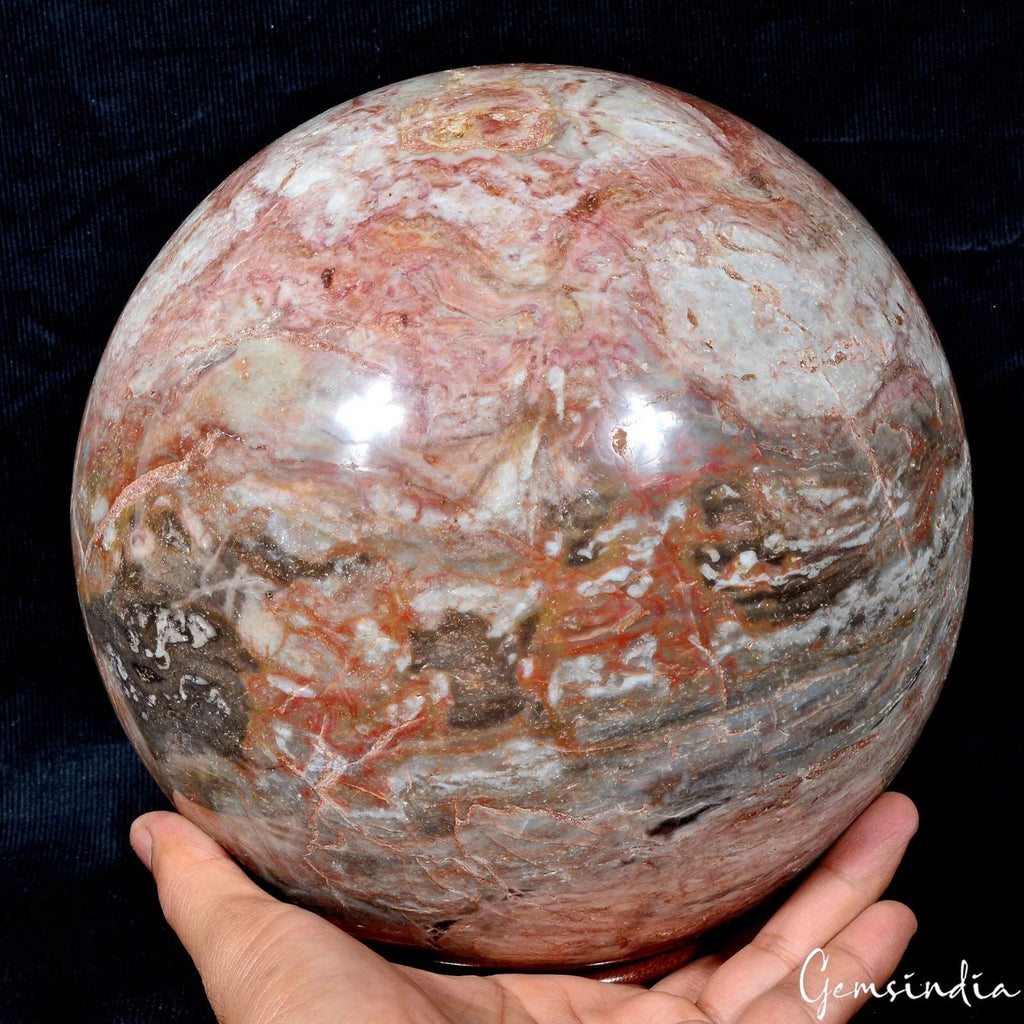 13.5 Kilo Natural Red Jasper Large Crystal Healing Sphere Gemstone/Home Decor