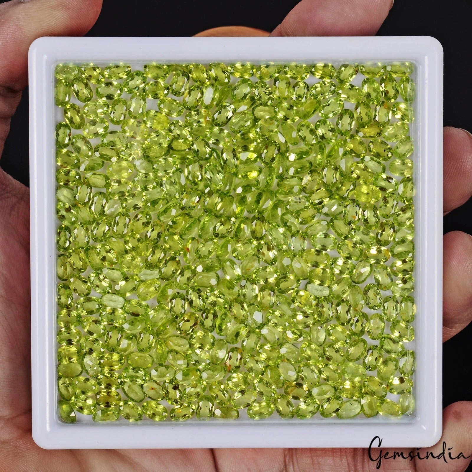 Oval Cut Natural Unheated Top Green Peridot 316 Pcs 150 Ct 6x4mm Lot Gemstone