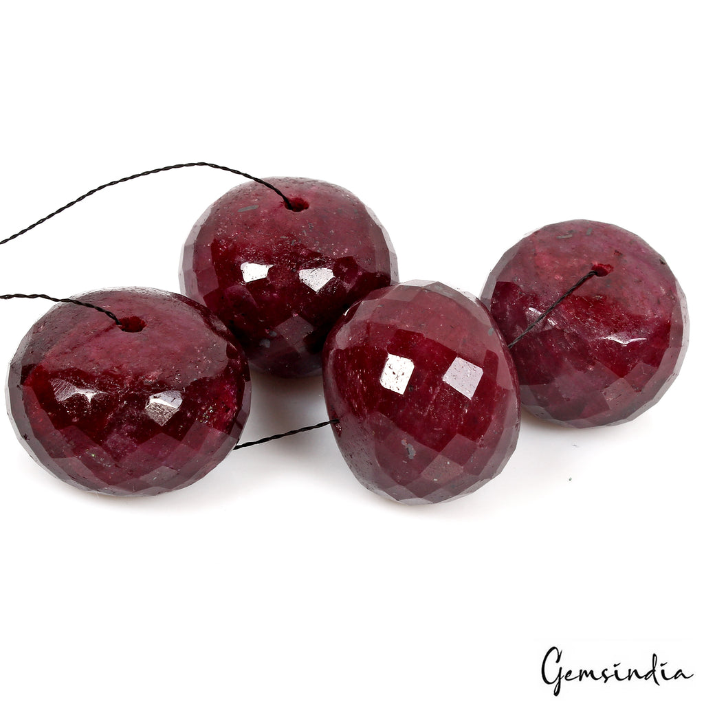 Ruby Beaded Strand, Red — 24mm, 520 Ct, Africa