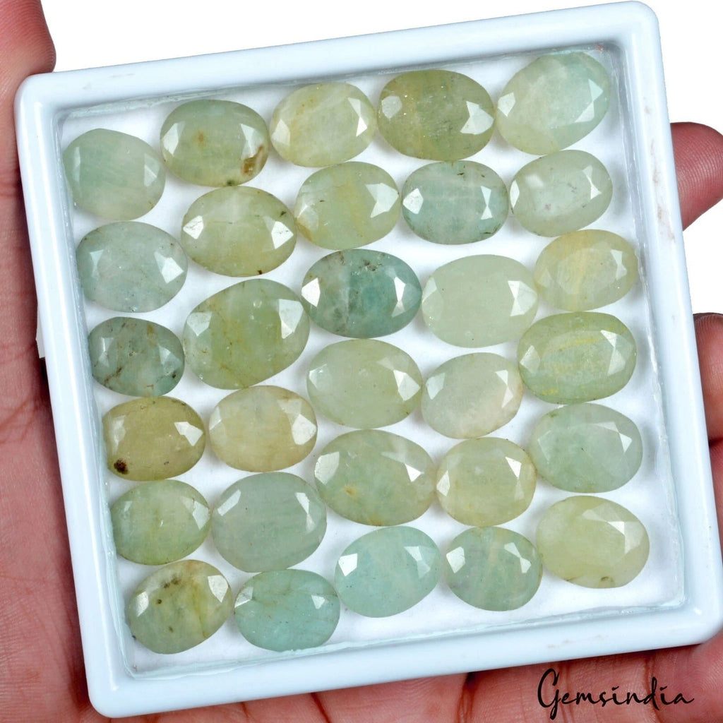 300 Cts/30 Pcs Natural Untreated Blue Green Beryl Aquamarine Mix Cut Loose Gems