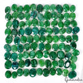Natural Zambian Green Emerald Oval Faceted Cut Loose Gemstones Lot 1180 Ct 100Pc