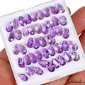 VVS Natural Purple Amethyst Pear Cut Loose 8-9mm Untreated Gemstones