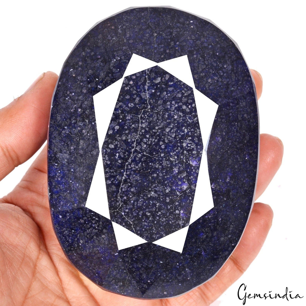 4320 Ct Natural Blue Sapphire Oval Faceted Cut Earth Mined Huge Loose Gemstone