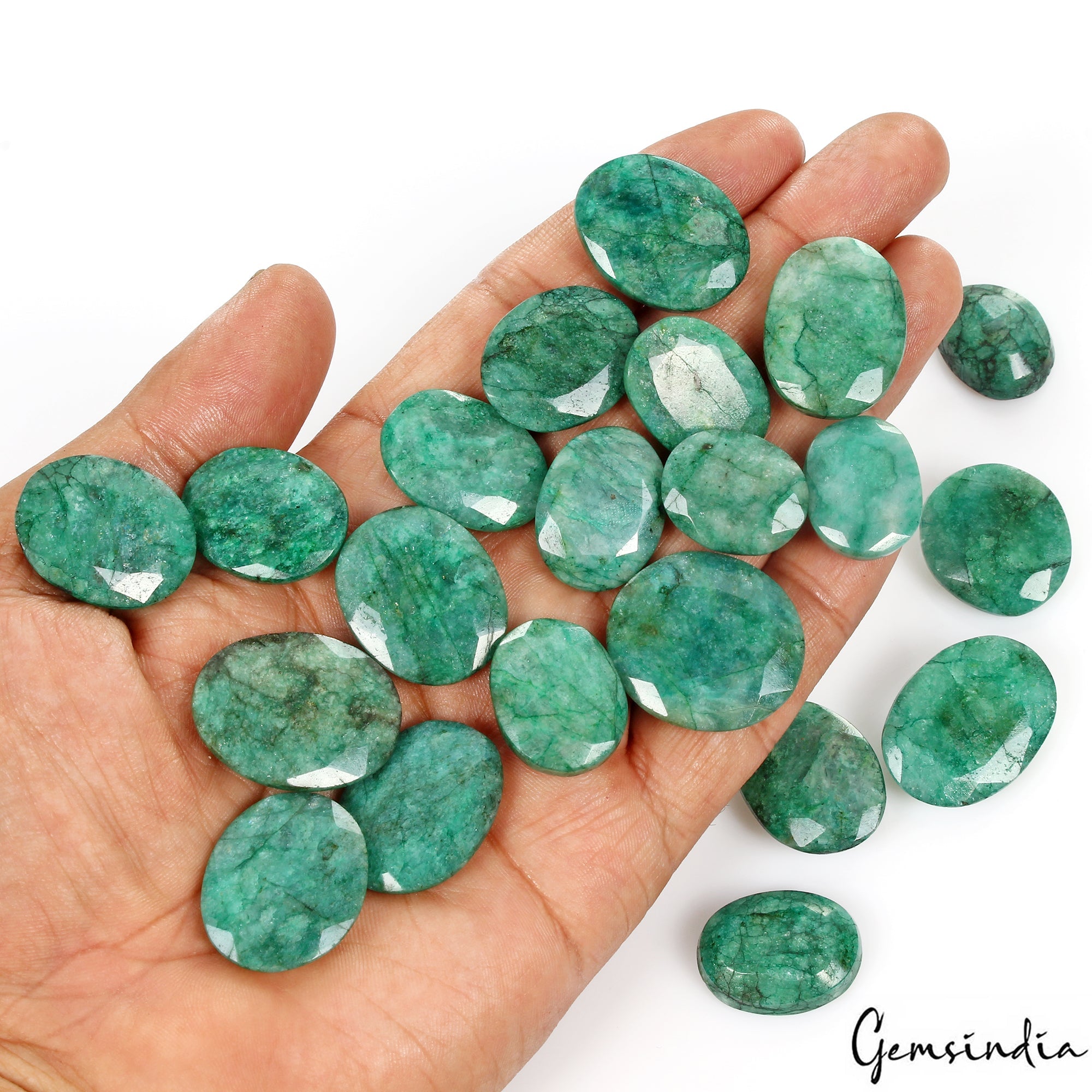 580 Cts/21 Pcs Natural Brazilian Green Emerald Oval Cut Wholesale Loose Gems Lot