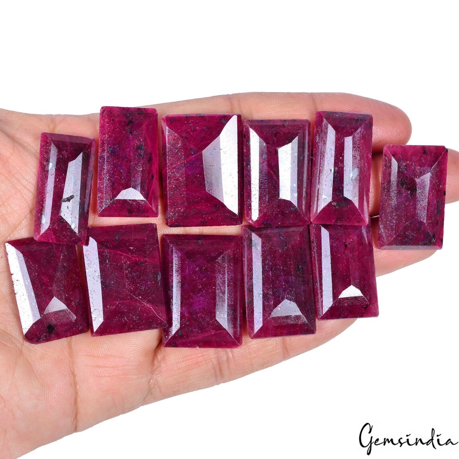 460 Ct/11 Pcs Natural Red Ruby Baguette Cut Loose Wholesale Gems Lot For Jewelry
