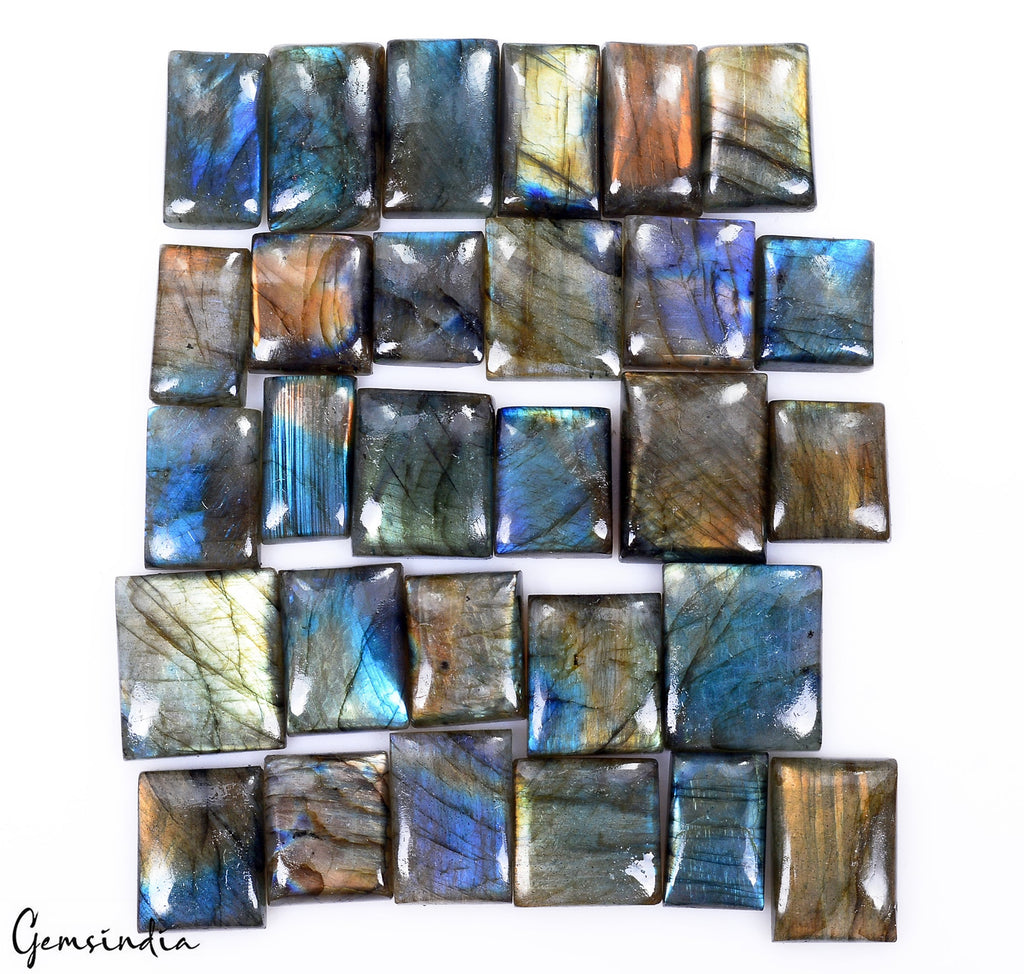 840 Cts/29 Pcs Natural Untreated Multi Shine Labradorite Baguette Cut Loose Gems