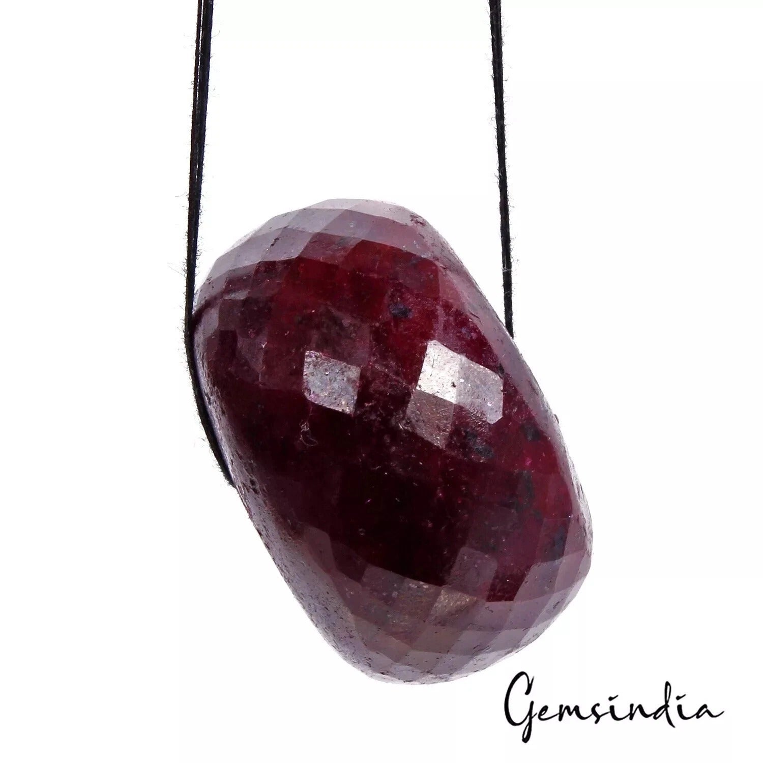Certified 266.60 Cts Natural African Red Ruby Round Checker Cut Drill Bead Gem