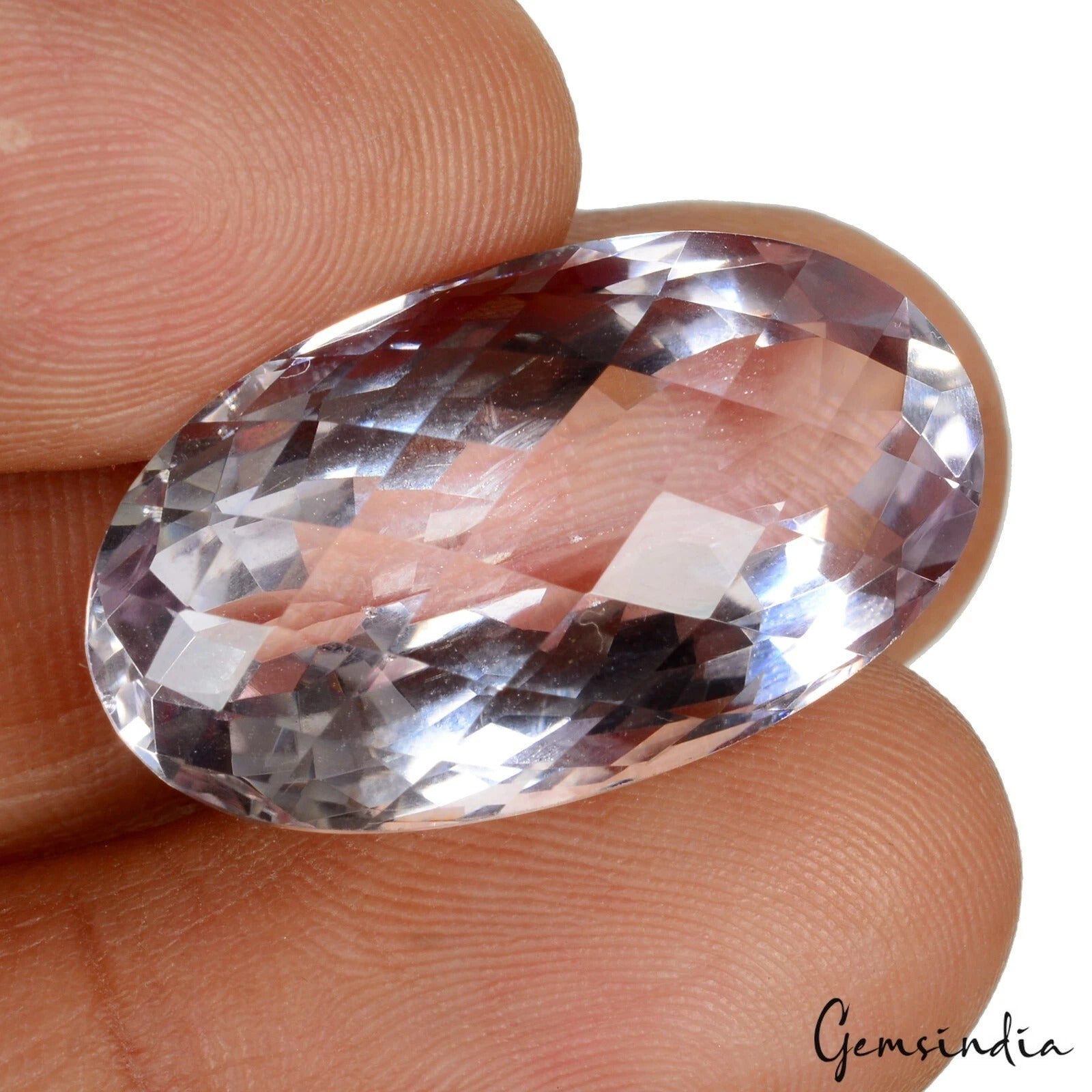 27.25 Ct Natural Untreated Purple Amethyst Oval Checker Cut Loose Certified Gems