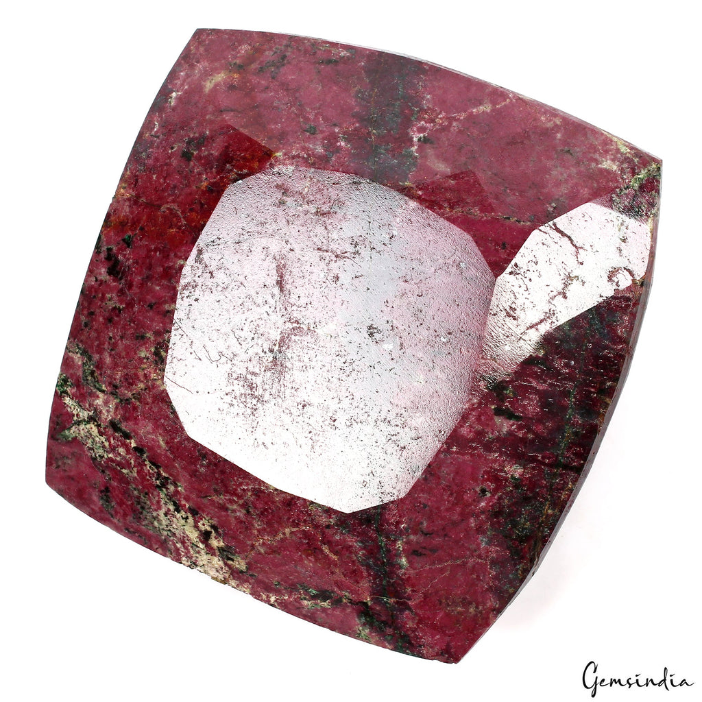 RARE 2.1 Kilo Natural HUGE Untreated Red Ruby Museum Grade Cushion Cut Gemstone