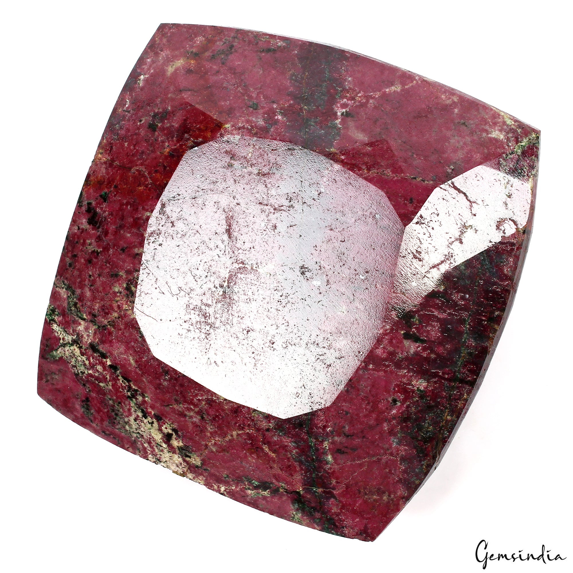 RARE 2.1 Kilo Natural HUGE Untreated Red Ruby Museum Grade Cushion Cut Gemstone