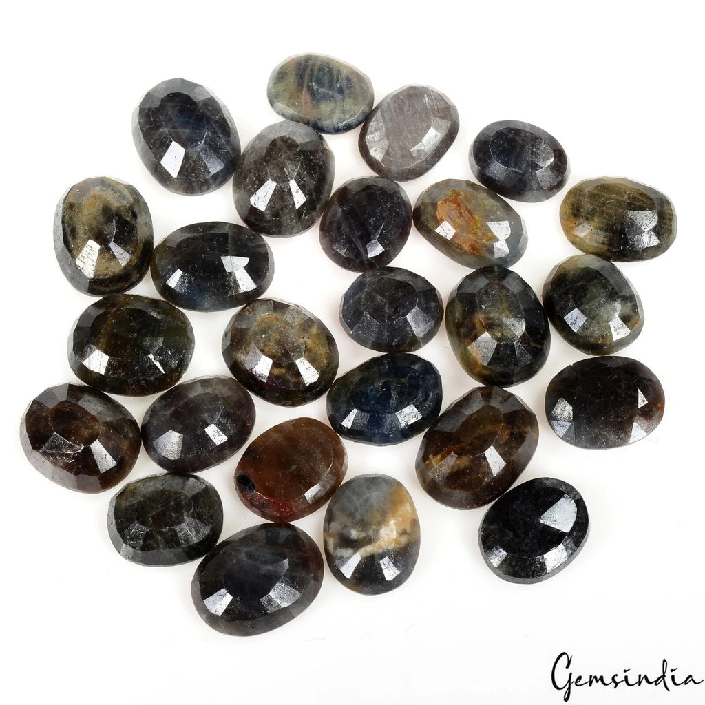 Sapphire Lot, Loose Gemstone, Untreated, Black — 25 Pieces, 14mm to 16mm, 300 Ct