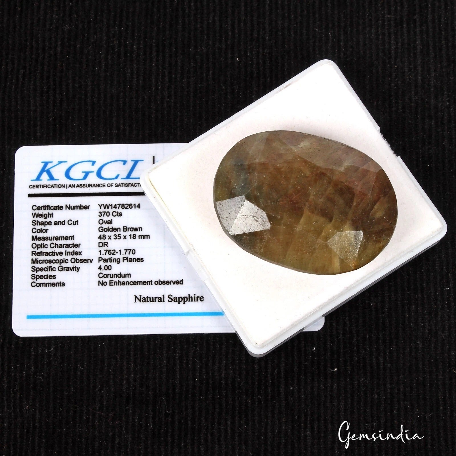 370 Ct Natural Untreated Brown Sapphire Oval Faceted Pendant Size Certified Gems