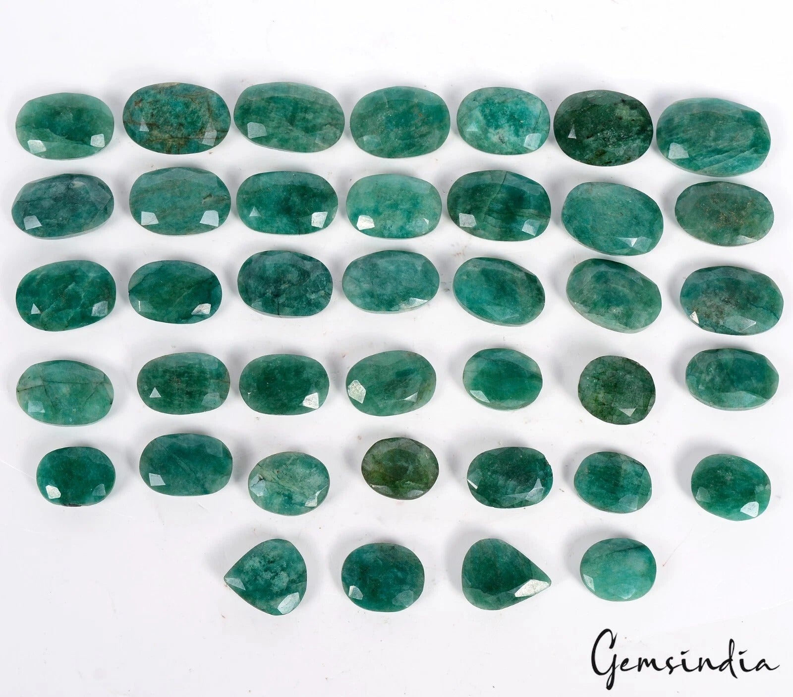 1000 Ct/39 P Natural Green Emerald From Brazil Loose 18-29mm Ring Size Gemstones
