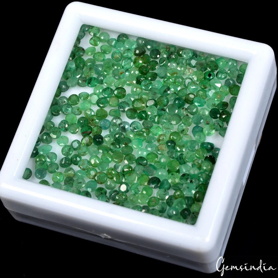 19.60 Ct/330 Pcs Natural Untreated Colombian Green Emerald 1-3mm Loose Gemstones