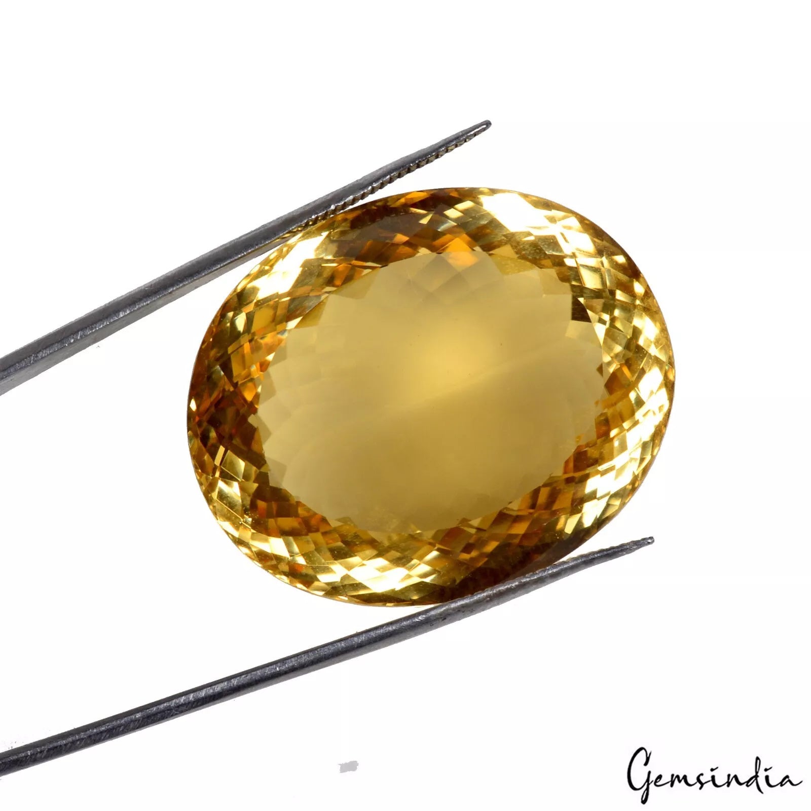 81.60 Ct Natural Yellow Untreated Citrine Oval Faceted Loose Gems For Jewelry