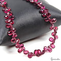 Super Quality Natural Rubellite Tourmaline 5mm-7mm Pear Cut Briolettes Strand 9"