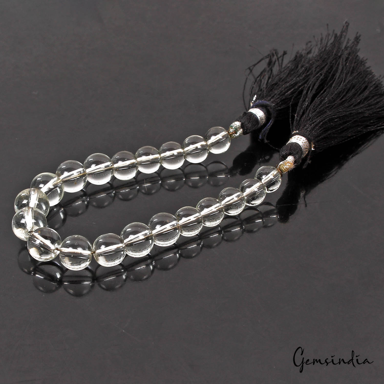 Quartz Beaded Strand, Untreated, White — 7mm, 65 Ct, Madagascar