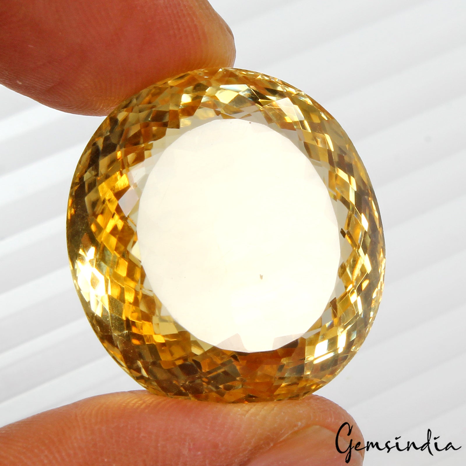 VVS 67.80 Ct Natural Yellow Citrine Oval Cut Loose Eye Clean Gemstone, Brazil