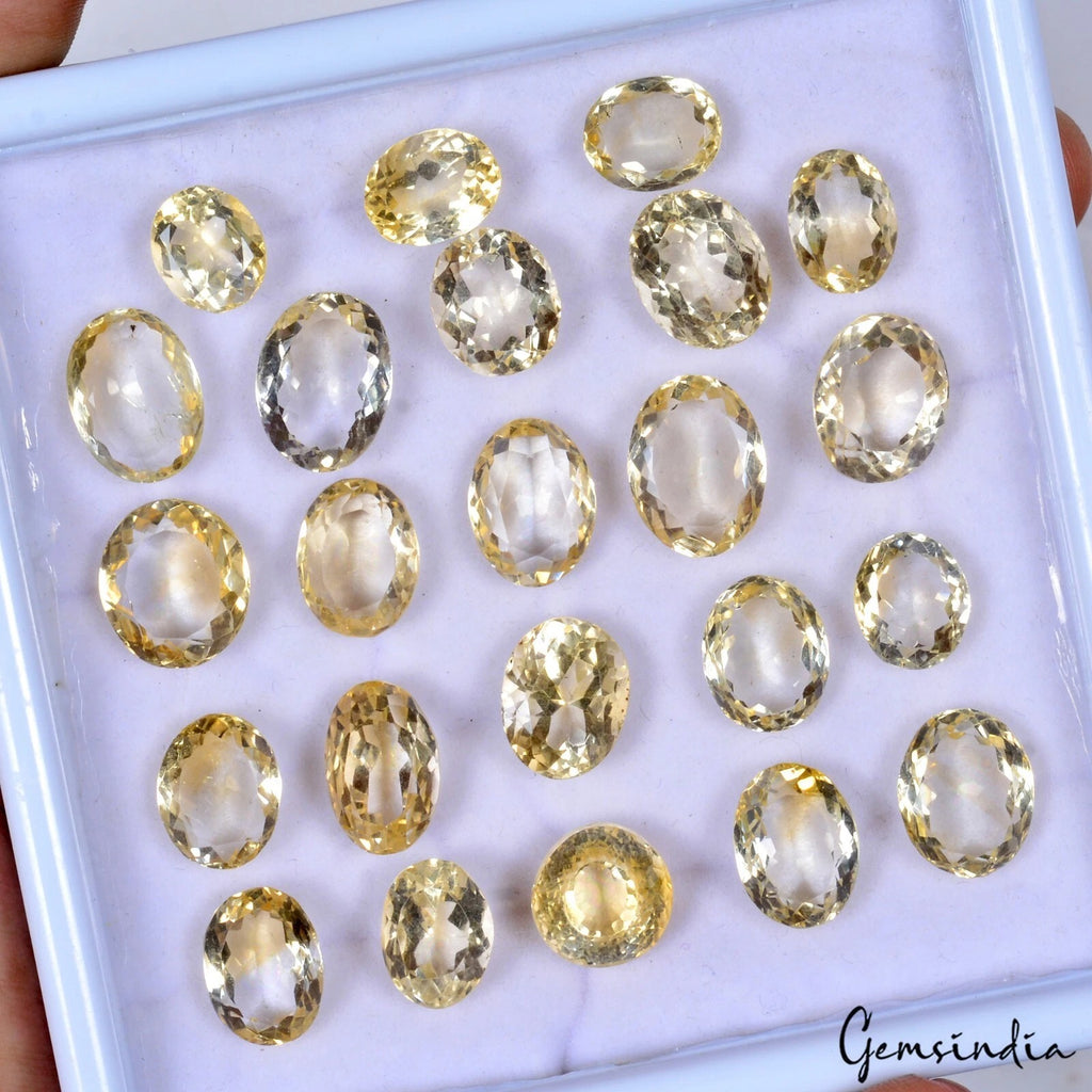 Citrine Loose Gemstone, Yellow — 10mm to 14mm, 123.50 Ct