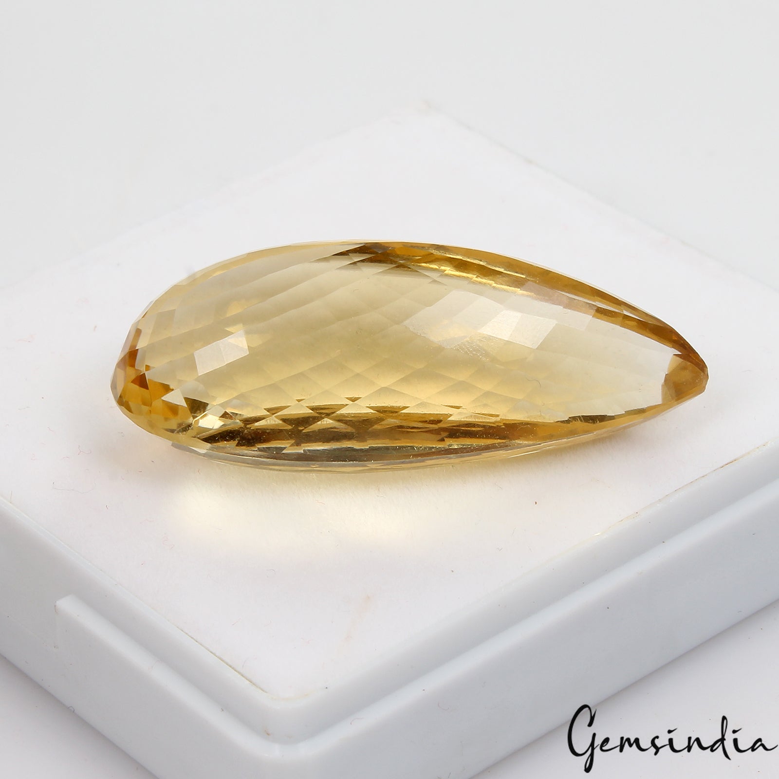 VVS 83.20 Ct Natural Citrine AAA Untreated Huge Faceted Pear Cut Loose Gemstone