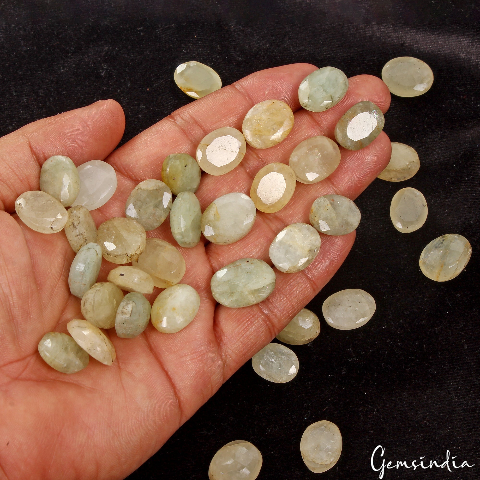 36 Pc Natural Beryl Aquamarine 14-19mm Oval Cut Loose Untreated Gemstone~ 470 Ct