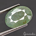 Certified 5.00 Cts Natural Green Emerald Oval Cut Untreated Ring Size Gemstone