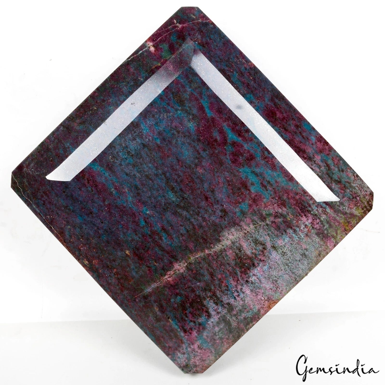 Ruby Kyanite Loose Gemstone, Octagon Cut, Untreated — 7 x 6.5 x 2.5 inches, 24525 Ct (4.905 Kg), Madagascar