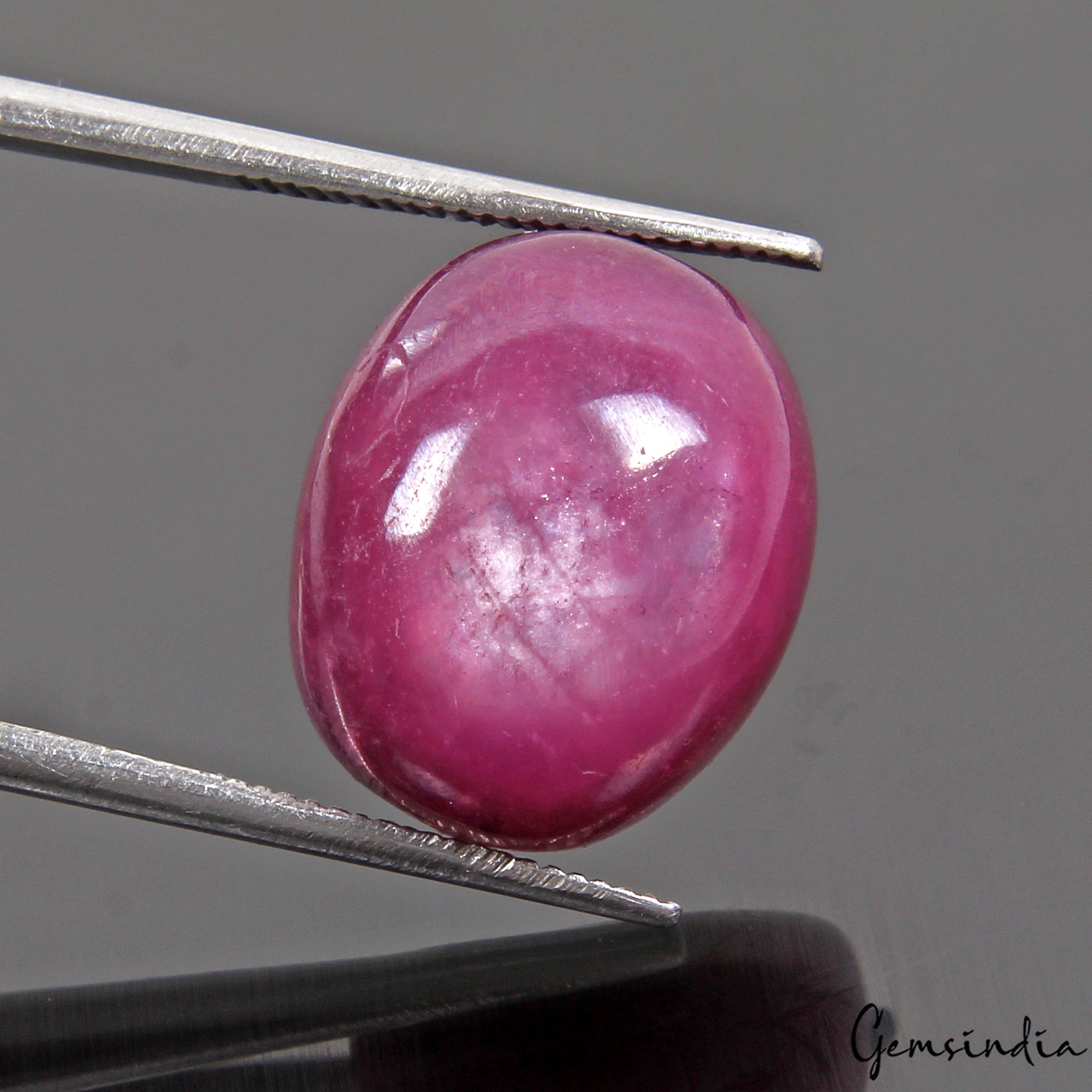 Certified 17.90 Cts Natural Pink Star Ruby Oval Cab Rare Loose Gem For Ring-RH