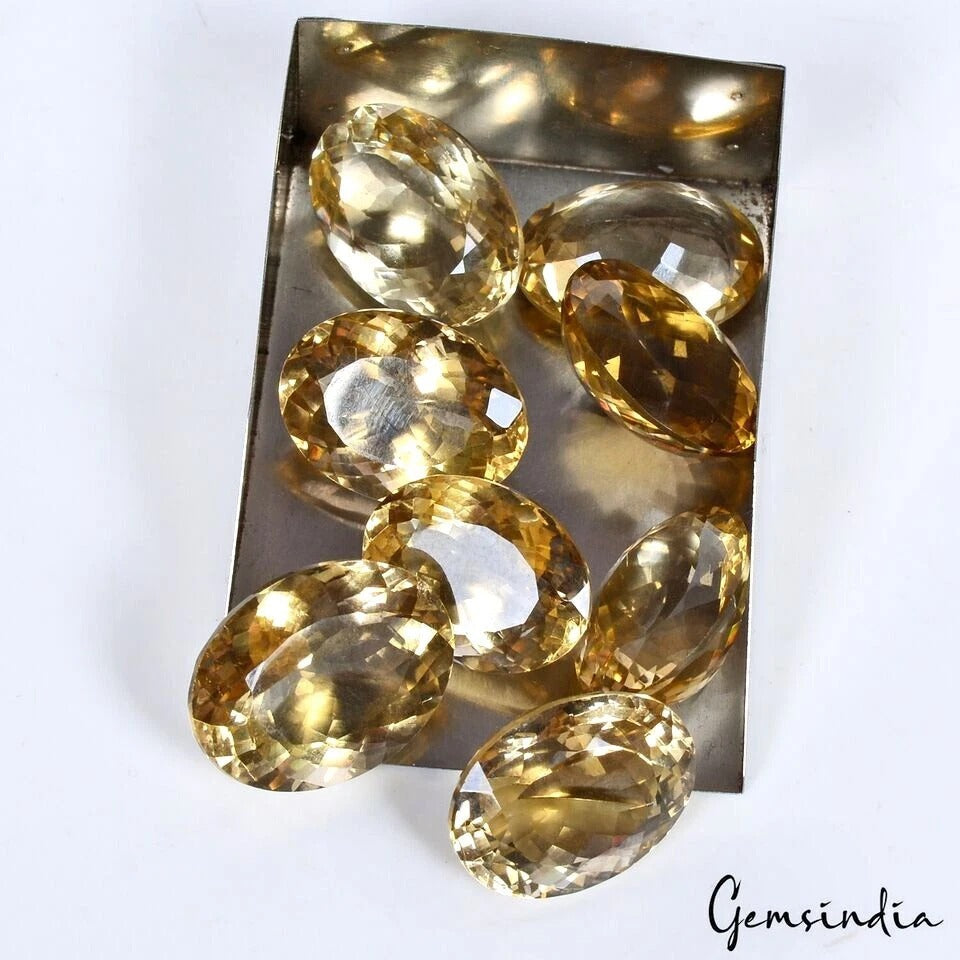 152 Ct Natural Citrine Brazilian Loose 19-22mm Oval Cut Jewelry Making Gemstones