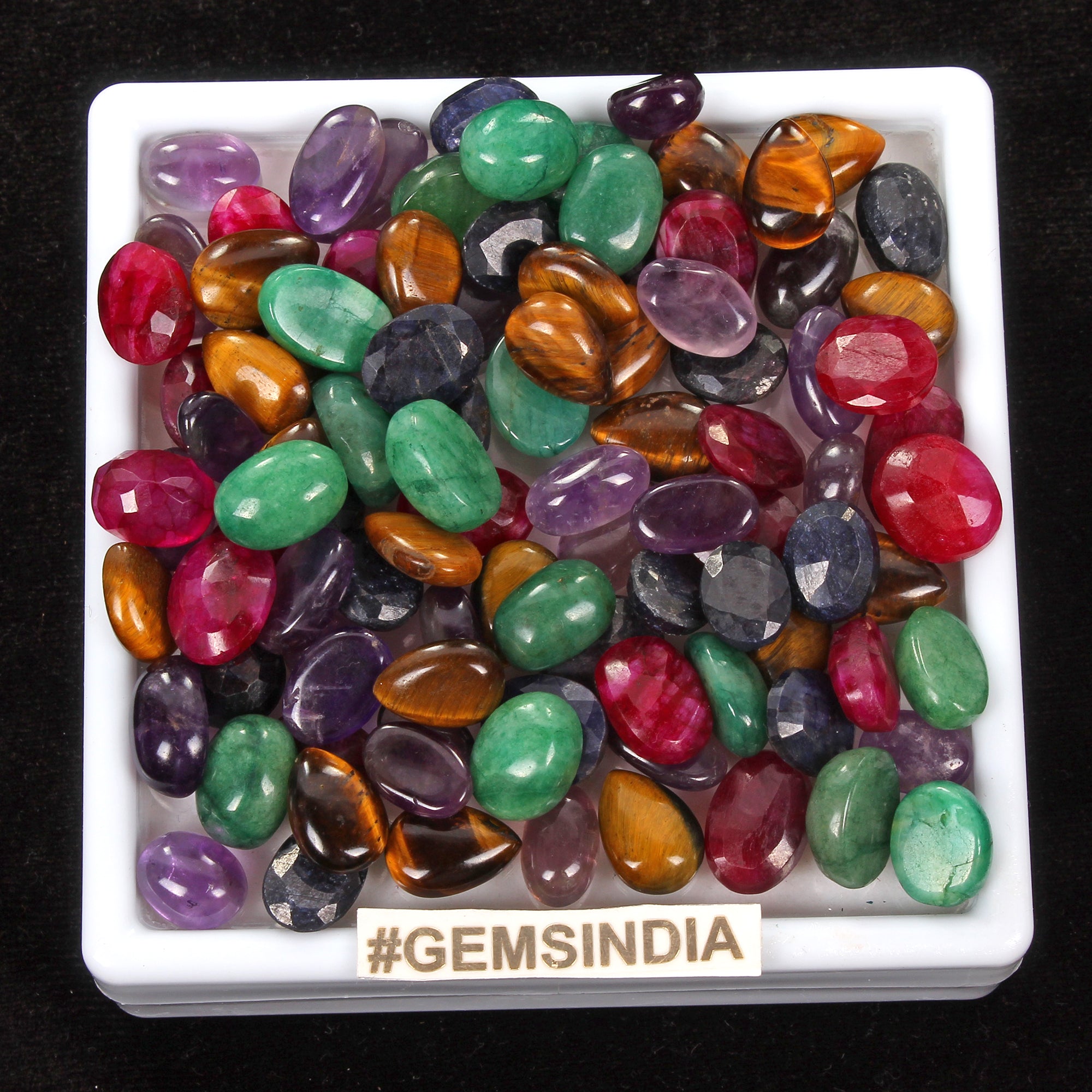 Red Beryl Lot, Loose Gemstone, Color Enhanced — 100 Pieces, 9mm to 15mm, 500 Ct