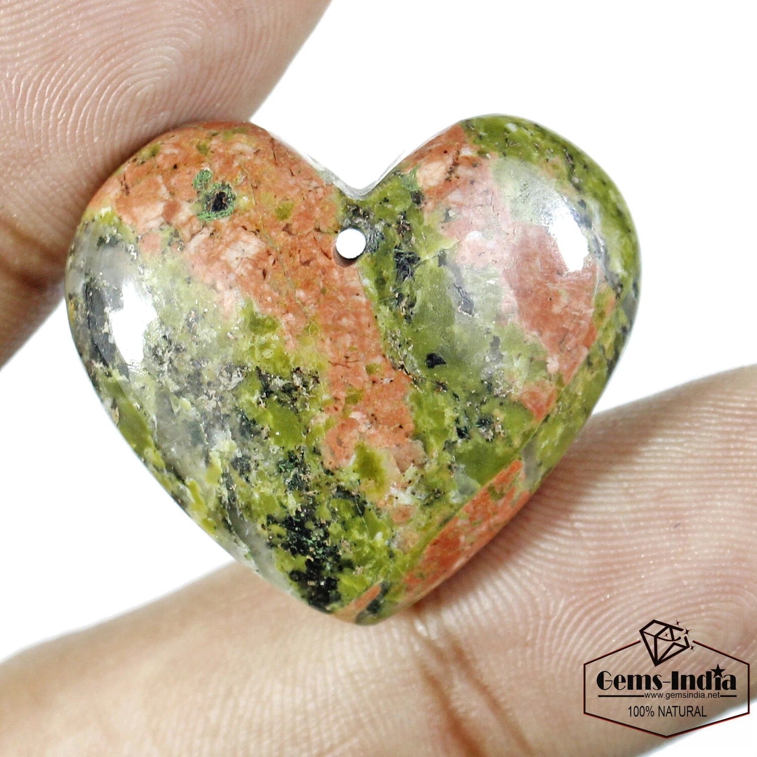 Unakite Beaded Strand, Untreated — 4 Pieces, 26mm to 31mm, 340 Ct