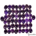 Amethyst Lot, Cabochon, Untreated, Purple — 50 Pieces, 15mm to 17mm, 620 Ct